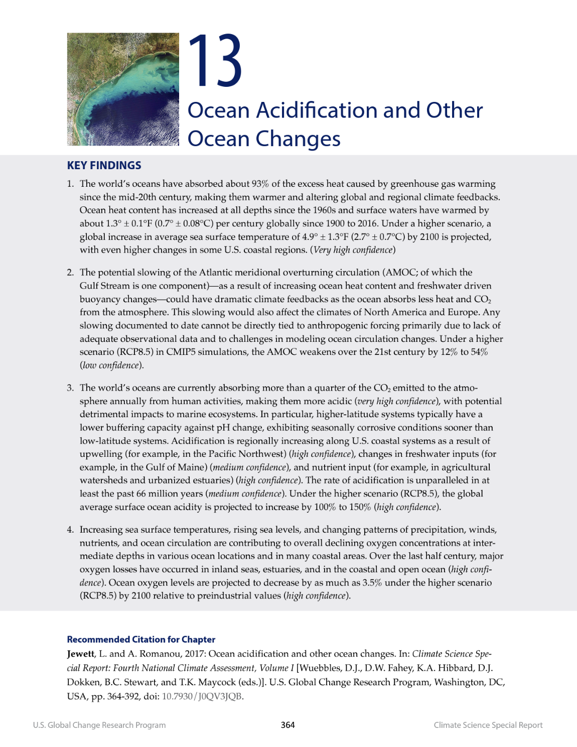 Ocean Acidification and Other Ocean Changes